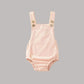 Babyromper med hängslen i bomull, ärmlös unisex.