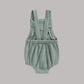 Babyromper med hängslen i bomull, ärmlös unisex.