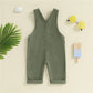Unisex babyjumpsuit med knappar, Ärmlös sparkdräkt i bomull/polyester för småbarn