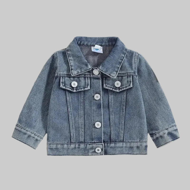 Jeansjacka för barn – trendig långärmad denimjacka för pojkar och flickor vår, sommar och höst