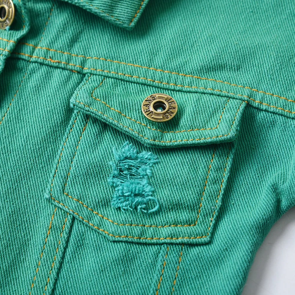 Jeansjacka för barn – trendig långärmad jacka för pojkar och flickor året runt
