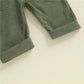 Unisex babyjumpsuit med knappar, Ärmlös sparkdräkt i bomull/polyester för småbarn