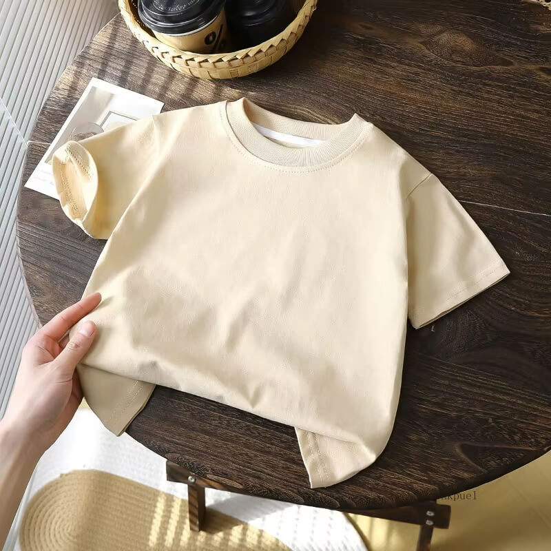 Klassisk Barn T-shirt i Bomull