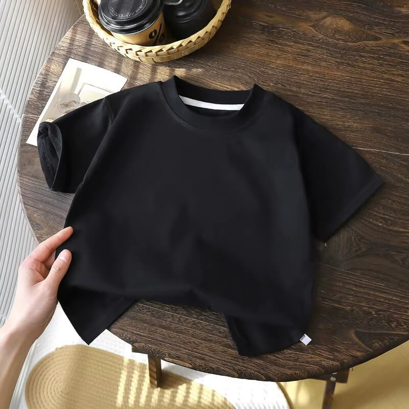 Klassisk Barn T-shirt i Bomull