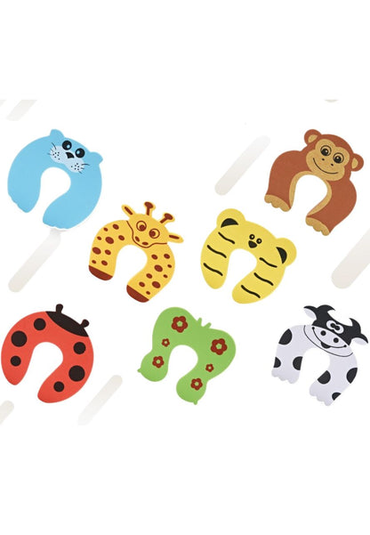 Babysäkerhet - Dörrstoppare - Klämskydd - Söt Djurdesign Barn 5 pack Slumpmässiga färger